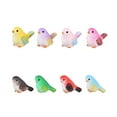 thumbnail image 1 of 8Pcs Artificial Feather Birds Cartoon Small Ornament Fake Simulation Miniature Animal Figurines Wedding Birthday, 1 of 8