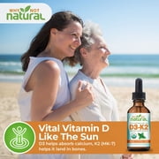 Why Not Natural D3K2 Liquid Drops, 5000 IU with Organic Coconut MCT Oil.