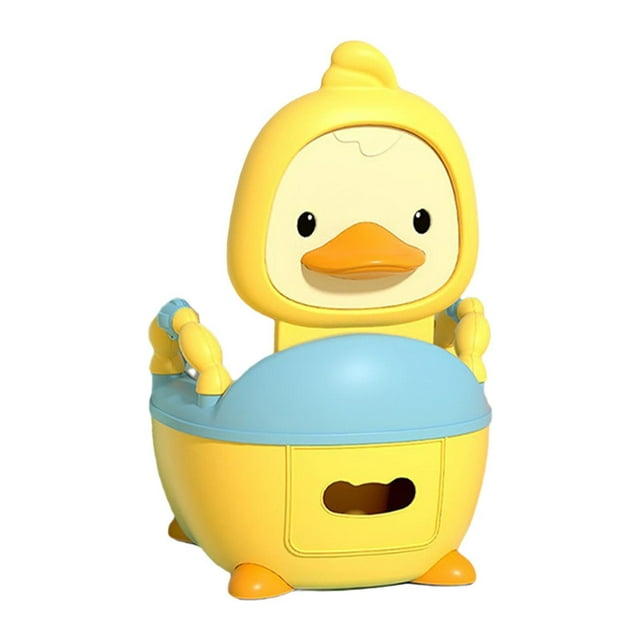 Lipstore Pot de Toilette pour Enfants Léger Intérieur Portable Pot de Pot Siège de Pot Polyvalent Jaune