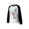 thumbnail image 3 of VISgogo Mujer Primavera Otoño Casual Pullover Manga Larga O Cuello Deer Print Patchwork Sudadera VISgogo moda, 3 of 9