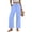 BBY76-Blue, variant on Wide Leg Pants Woman Flowy Palazzo Drawstring Elastic Waist Trousers With Pockets Dressy Casual Lounge Gray S