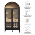 thumbnail image 3 of Modway Nolan Arched Bar Cabinet in Black, 3 of 10
