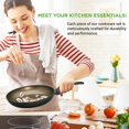 thumbnail image 5 of 12-Piece Nonstick Kitchen Cookware Set - PFOA/PFOS-Free Heat Resistant Lacquer Kitchen Ware Pots Pan Set Light Gray/Blue - Saucepot, Pans, Cooking Pot Oven Pot, Lid, Utensils, 5 of 5