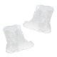 thumbnail image 5 of Fundas de silicona para zapatos contra la lluvia, impermeables, reutilizables, protectores para zapatos de nieve, botas de lluvia, cubrebotas, color blanco M, 5 of 9
