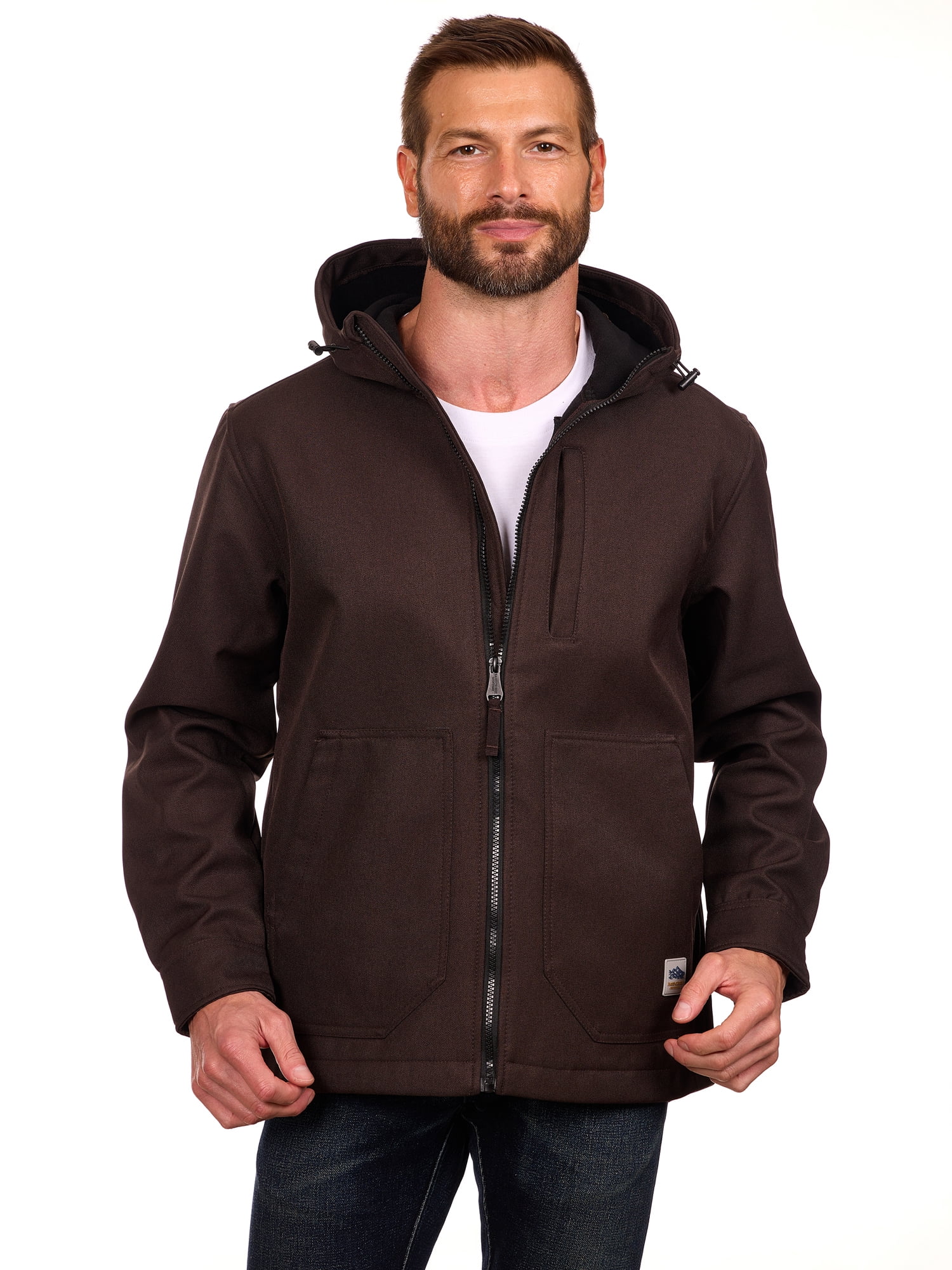 Bass Creek Outfitters Men's Twill Bonded Fleece Softshell Jacket, Sizes M-2XL