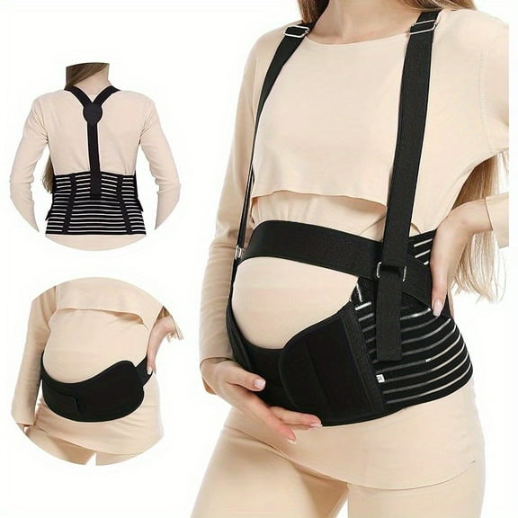 Pregnant Women's Abdominal Belt- Pregnant Women's Belt- Breathable Abdominal Clip, Back Support, 3 Sizes, Suitable for All Stages of Pregnancy and Postpartum Delivery