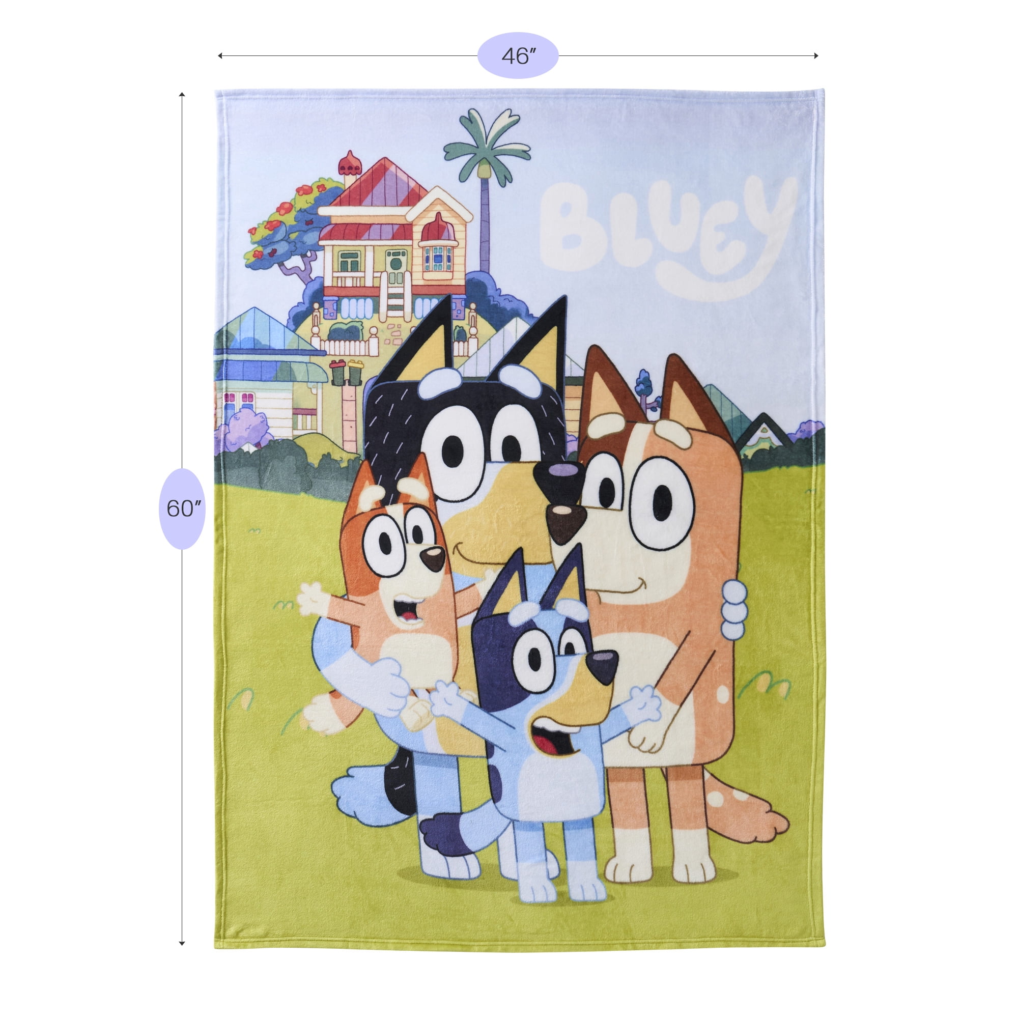 Bluey Kids Silk Touch Throw Blanket Set, 46x60 inches