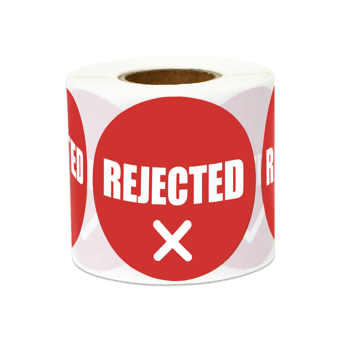2" Round Rejected Stickers Labels for Inventory & Quality Control (2