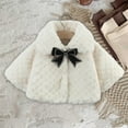 thumbnail image 2 of Atogsazn Baby Girl's Fleece Jacket Toddler Fuzzy Long Sleeve Jackets Plush Winter Warm Clothes Outfit 01-Beige 1-2 Years, 2 of 6