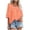Orange, variant on Tanghaowl Womens T Shirts, Women V Neck Batwing Half Sleeve Knit Loose Shirt Solid Color Top Casual Tee Mint Green XXL