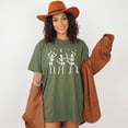 thumbnail image 2 of Dancing Skeletons Halloween T-Shirt, Trio Skeleton Dance Party Tee, Cute Skeleton Moon Stars Shirt for Women, Halloween Party Gift, 2 of 6