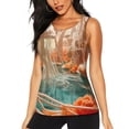 thumbnail image 1 of Balery Fantasy Underwater Jellyfish Camiseta sin mangas estampada ligera para mujer, tops de entrenamiento sin mangas, camisetas de yoga transpirables de secado rápido.-XX-Large, 1 of 7