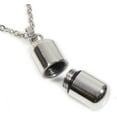 thumbnail image 1 of GHSDFBB Collier Pendentif Capsule Pilule Ouvrable Petit en Acier Inoxydable Argent Or Noir Bleu, 1 of 3