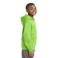 thumbnail image 3 of Sport Tek Teen Unisex Regular Plain Long Sleeves Pullover Lime Shock Medium, 3 of 6