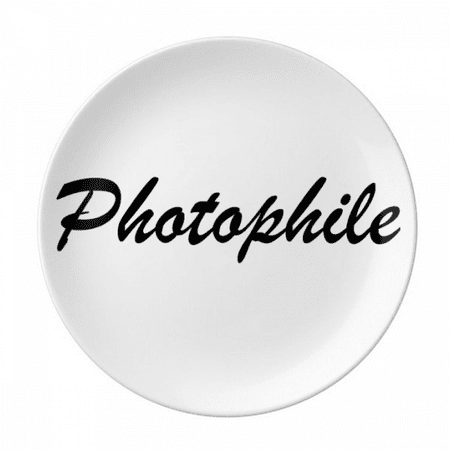 

Stylish Word Photophile Plate Decorative Porcelain Salver Tableware Dinner Dish