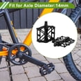 thumbnail image 2 of Pedal de bicicleta de aleación de aluminio Unique Bargains, pedal plano sin tiras reflectantes, negro, adecuado para 14mm, pedal de bicicleta antideslizante para BMX MTB bicicletas de carretera 1 par, 2 of 7