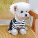thumbnail image 4 of Anillo para mascotas, ropa para cachorros, ropa para gatos, pantalones con tirantes, nueva tracción en el pecho, espalda, jeans con cabeza de oso, blanco y negro, 4 of 5