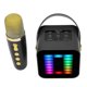thumbnail image 2 of Mini Karaoke Machine Set RGB Pickup Light Digital Processing Chip Handheld Portable Bluetooth Speaker with Microphone Black, 2 of 5