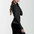 thumbnail image 4 of Sevevn Womens Long Sleeve Workout Tops Quarter Zip Pullover Quick Dry Crop Athletic Slim Fit Yoga Shirts, 4 of 8