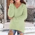 thumbnail image 2 of Coerni Unisex Kids and Toddlers' Cotton V-Neck Sweater Long Sleeve Fuzzy Furry Blouse Girls Fall Warm Sweatshirt Tops, 2 of 5