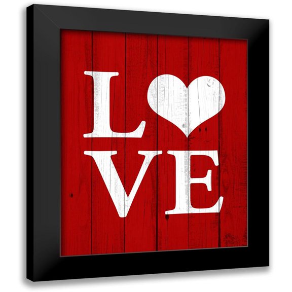 Allen, Kimberly 12x14 Black Modern Framed Museum Art Print Titled - Love Heart