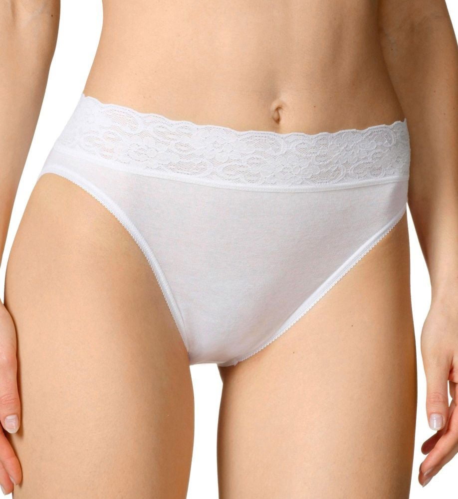 Calida Women's Calida 21901 Lycra Lace Hi Cut Brief Panties (White S