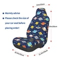thumbnail image 3 of Fuzoiu Planets And Stars Print Elastic Car Seat Covers, Seat Cover Protector,Universal Fit Interior Covers for Most Cars,Washable Seat Cover Non Slip for SUV,Sedan,Van, 3 of 5