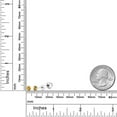 thumbnail image 2 of Gem Stone King Platinum Yellow Citrine Stud Earrings for Women Men (0.51 Cttw, Gemstone November Birthstone, Round 4MM), 2 of 6