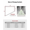 thumbnail image 6 of Black Grey Ombre Swag Valances for Windows, Modern Geometric Abstract Aesthetic Cream Rod Pocket Sheer Valances for Windows, Swag Toppers Light Filtering for Kitchen Living Room 2 Panels 28''x36'', 6 of 6