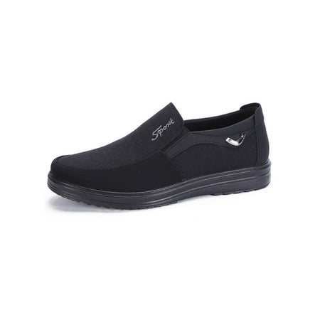 

Tenmix Men Loafers Slip On Flats Classic Casual Shoes Flat Business Shoe Mens Comfort Lightweight Loafer Black 8