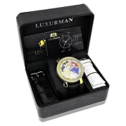 World Map Mens Diamond Watch .18ct