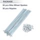 thumbnail image 4 of Ofertas Únicas 36 piezas de radios universales para bicicleta 12G, radios de rueda de bicicleta, tuerca de plata, acero al carbono galvanizado, tono plateado - 207mm, 4 of 7