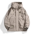 thumbnail image 6 of WRKEKC Windbreaker Jackets for Women Hooded Long Sleeve Zip Up Waterproof Windproof Outdoor Casual Coat with Pockets, 6 of 6