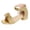 Gold, variant on Chunky Low Heel Sandals for Toddler Girls Shining Bow Open Toe Ankle Strap Dress Shoes Summer Wedding Party Shoes