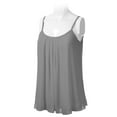 thumbnail image 2 of SSOULM INCH & FIT Women's Sleeveless Pleated Chiffon Layered Cami Tank Top Blouse with Plus Size Made in USA, 2 of 4
