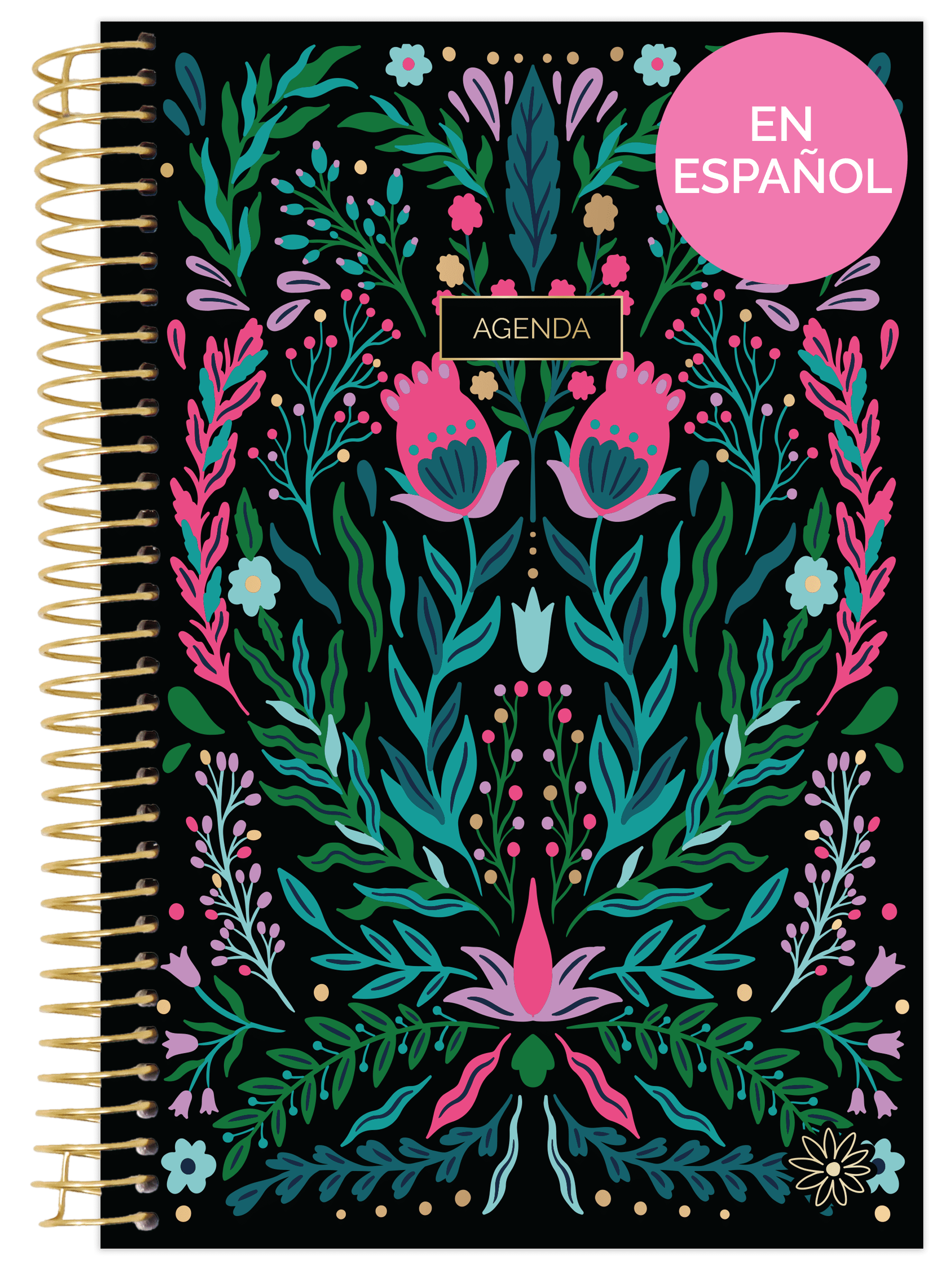 Undated Spanish Planner, Folky Floral - bloom