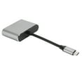 thumbnail image 1 of USB C to HD Multimedia Interface VGA Adapter 4K Aluminum Hub, 2 in 1 Multi Port Dongle for Laptop Monitor Projector, Compatible with MacBook Pro,Air, XPS, Tablet, Phone, 1 of 7