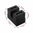 thumbnail image 5 of FVH 40Gbps USB4 Type C Female to Female Coupler Extender Power Data Video Adapter Opposite U Shape Back Angled for NS Switch Phone Laptop, 5 of 7