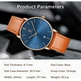 thumbnail image 4 of A ALPS Mens Watches Fashion Quartz Men's Watches Ultra Thin Minimalist Wristwatches with Leather Strap Gift for Man Father's Day Gifts, 4 of 7