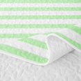 thumbnail image 5 of Manfei Modern Checkered Bed Spread Queen,Geometric Plaid Queen Coverlet Set,Green White,3 Pieces,1 Quilt and 2 Pillowcases, 5 of 7