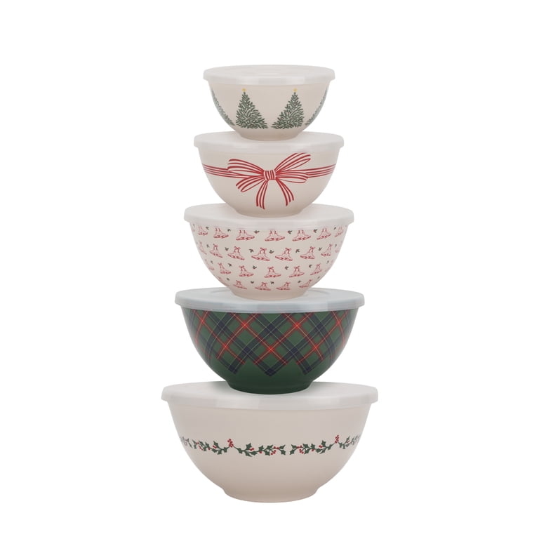 Jessie James Decker 10-Piece Holiday Mixing Bowl Set With Lids photo 1