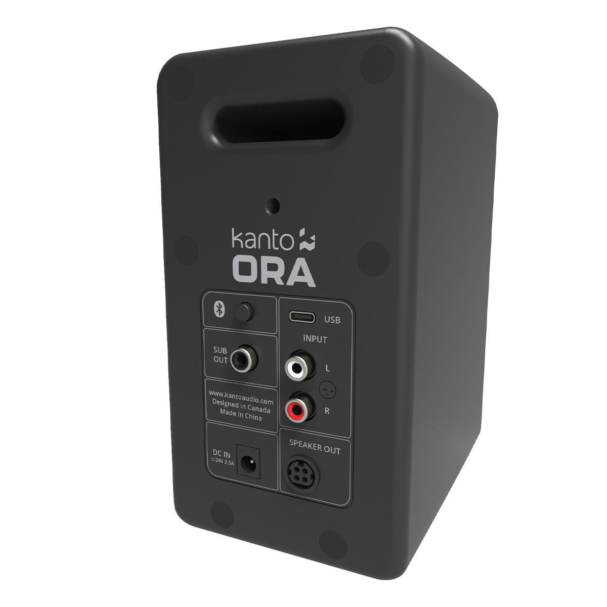 Kanto ORA 100W Powered Reference Desktop Computer Speakers with Bluetooth 5.0 and USB-C Input | Bi-Amplified | 100 Hz Automatic Crossover | Reference Quality Sound | Pair | Black