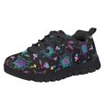 thumbnail image 2 of Uourmeti Kids Shoes Size 4 Halloween Boys Girls Sneakers Breathable Rainbow Bat Cobweb Mushroom Athletic Running Sneakers Slip on School Causal Daily Shoes, 2 of 7
