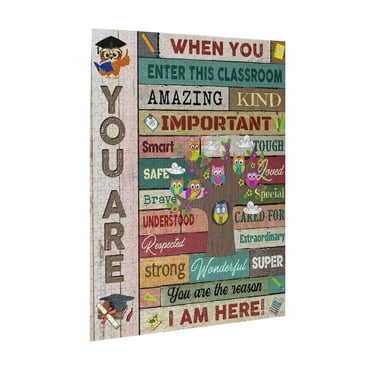 When You Enter This Class Room Poster, Teacher Poster, Teacher Student Wall Art,Classroom Poster, Classroom Welcome Poster,Jigsaw Puzzle 500 Puzzle Pieces,Puzzle Enthusiasts