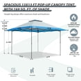 thumbnail image 4 of EAGLE PEAK 13 x 13 ft Pop-Up Gazebo Tent Instant，Outdoor Gazebo Canopy Easy Set-up Folding Shelter (Light Blue), 4 of 11