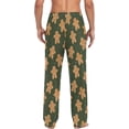 thumbnail image 2 of Top-kevin Gingerbread Christmas Pajama Pants Mens Lounge Pants Straight-Fit Men Pajama Bottoms with Drawstring and Pockets, 2 of 13