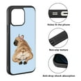 thumbnail image 2 of WIRESTER Shockproof Soft Rubber Cover Case for Apple iPhone 15 Pro 6.1" 2023, French Bulldog Butt Looking Back On Light Blue Background, 2 of 5