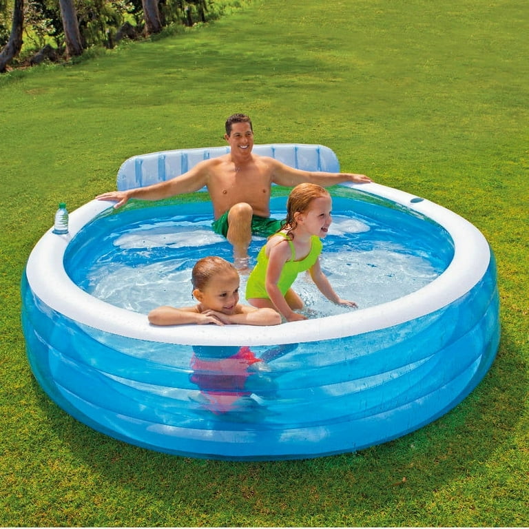 Intex Huge Inflatable Kids Blow Up Swim Center Family Lounge Pool