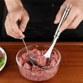 thumbnail image 6 of Stainless Steel Meatball Maker Tool Uniform Meatballs Fish Chicken Beef Easy Grip Non-Stick Quick Meal Prep, (1 squeezer) Akmoler | Silver, 6 of 9