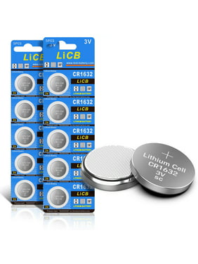 LiCB 10 Pack CR1632 3V Lithium Battery CR 1632 Button Coin Cell